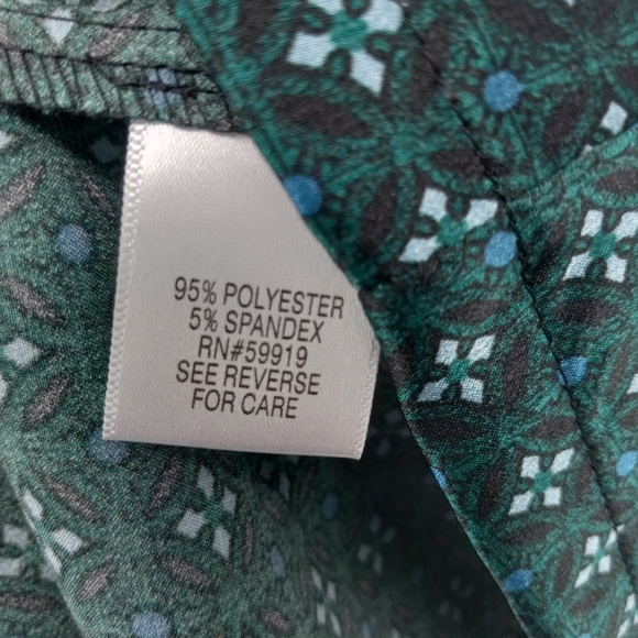 Apt 9 Emerals Green & Blue Boho Silky Princess Cut Flutter Sleeve Kimono Top - Picture 3 of 6